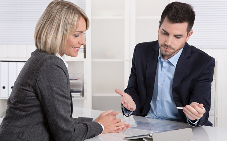 Insurance Agent and Customer